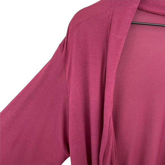 Blue Life garnet burgundy surplice overlap long sleeve kimono top extra small - Picture 6 of 11